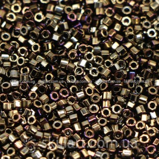 Бисер DBC-7 Miyuki Delica Beads Cut 11/0 (рубка, темное золото)